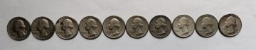 USA QUARTER DOLLAR 1981-1990 (10 COINS)