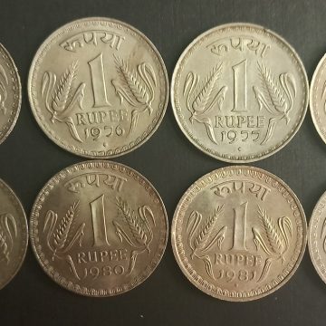 Rs.1 Republic coins set Total # of coins 8 - UNC
