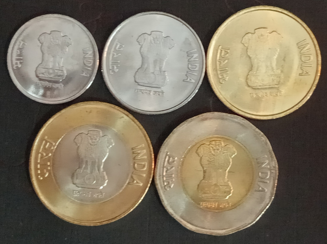 75th Year of Independence AKAM Rs.1, Rs.2, Rs.5, Rs.10, Rs.20 UNC (Azadi ka Amrit Mahatosav) - Image 2