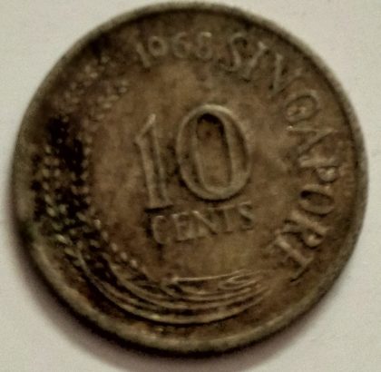 10 Cents 1968 Singapore/ Singapore (used) | Indian Postage Stamps | Indian Coins | Old Indian Currency | Rare Indian Coins | Numismatic Collection India