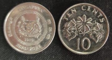 10 Cents 2010 Majulah Singapora/ Singapore (unc)