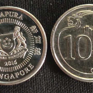 10 Cents 2016 Majulah Singapora/ Singapore (unc)