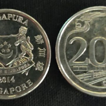 20 Cents 2014 Majulah Singapora/ Singapore (unc)