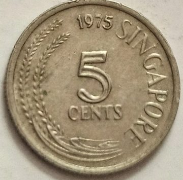 5 Cents 1975 Majulah Singapora/ Singapore (used)