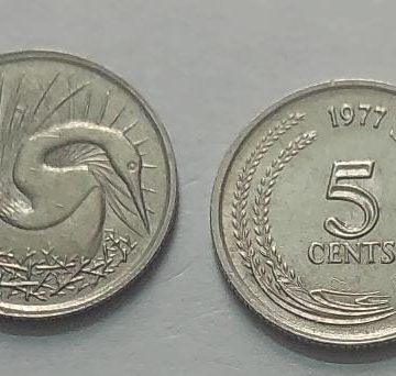 Singapore 5 Cent Coin1977 (used)