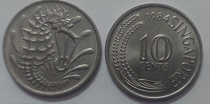 Singapore 10 Cent Coin1984 (used) | Indian Postage Stamps | Indian Coins | Old Indian Currency | Rare Indian Coins | Numismatic Collection India