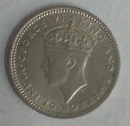 Singapore 5 Cent Coin1945 (used) (Silver) | Indian Postage Stamps | Indian Coins | Old Indian Currency | Rare Indian Coins | Numismatic Collection India - Image 2