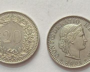 SWITZERLAND 20 Rappen1965 Confoederatio Helvetica  Coin(used)