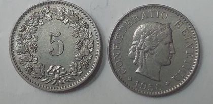 SWITZERLAND 5 Rappen1958 Coin (used) | Indian Postage Stamps | Indian Coins | Old Indian Currency | Rare Indian Coins | Numismatic Collection India
