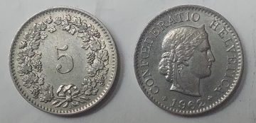 SWITZERLAND 5 Rappen1962 Coin(used)