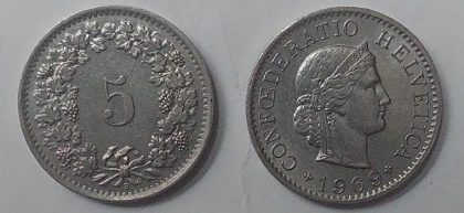 SWITZERLAND 5 Rappen1967 Coin (used) | Indian Postage Stamps | Indian Coins | Old Indian Currency | Rare Indian Coins | Numismatic Collection India