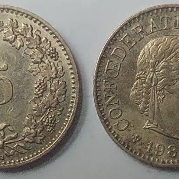 SWITZERLAND 5 Rappen1983 Coin (used)