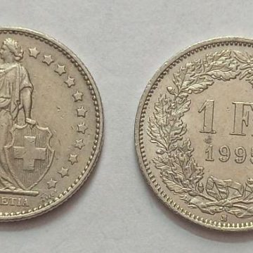 SWITZERLAND 1 France 1995 Confoedertio Helvetica Coin(used)