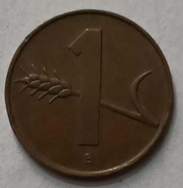 SWITZERLAND Bronze 1 Rappen Coin (used)
