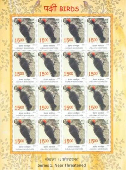 Andaman Woodpecker Birds : Near Threatned (Sheetlets) | Indian Postage Stamps | Indian Coins | Old Indian Currency | Rare Indian Coins | Numismatic Collection India