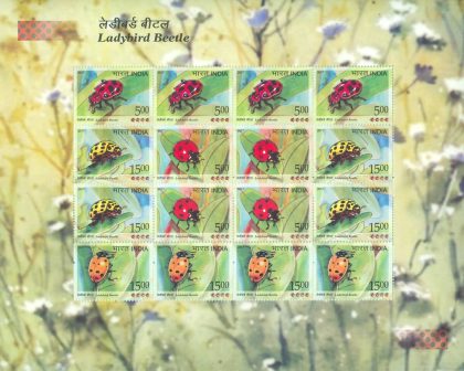 ?Ladybird Beetle (Sheetlets) | Indian Postage Stamps | Indian Coins | Old Indian Currency | Rare Indian Coins | Numismatic Collection India