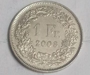 SWITZERLAND 1 Fr. 2008 Helvetia (used)