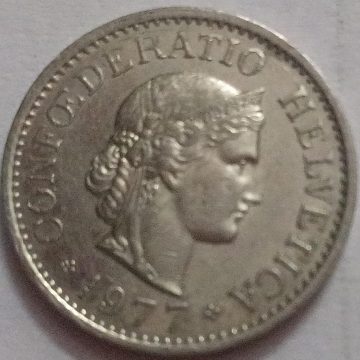 SWITZERLAND 10 Rappen 1977 Confoederatio Helvetica  Coin(used)