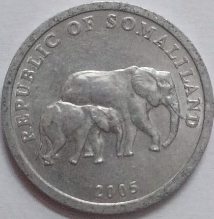 Somaliland 5 shillings 2005 used | Indian Postage Stamps | Indian Coins | Old Indian Currency | Rare Indian Coins | Numismatic Collection India - Image 2