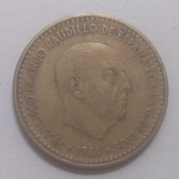 SPAIN 1 PESETA 1966(used)