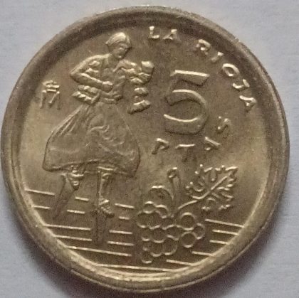 Spain 5 Pesetas Coin 1996(UNC) | Indian Postage Stamps | Indian Coins | Old Indian Currency | Rare Indian Coins | Numismatic Collection India