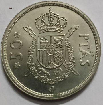 Spain 5 Pesetas Coin  1975( UNC)