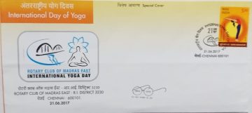 Rotary Club Of Madras East Intenational Day Of Yoga (Special Cover)