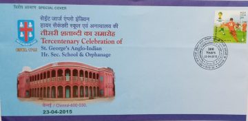 Tercentenary Celebration of st. George's Anglo-Indian - Chennai (Special Cover)