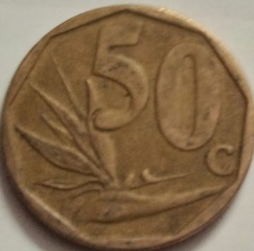 SOUTH AFRICA 50 CENTS 2008(used)