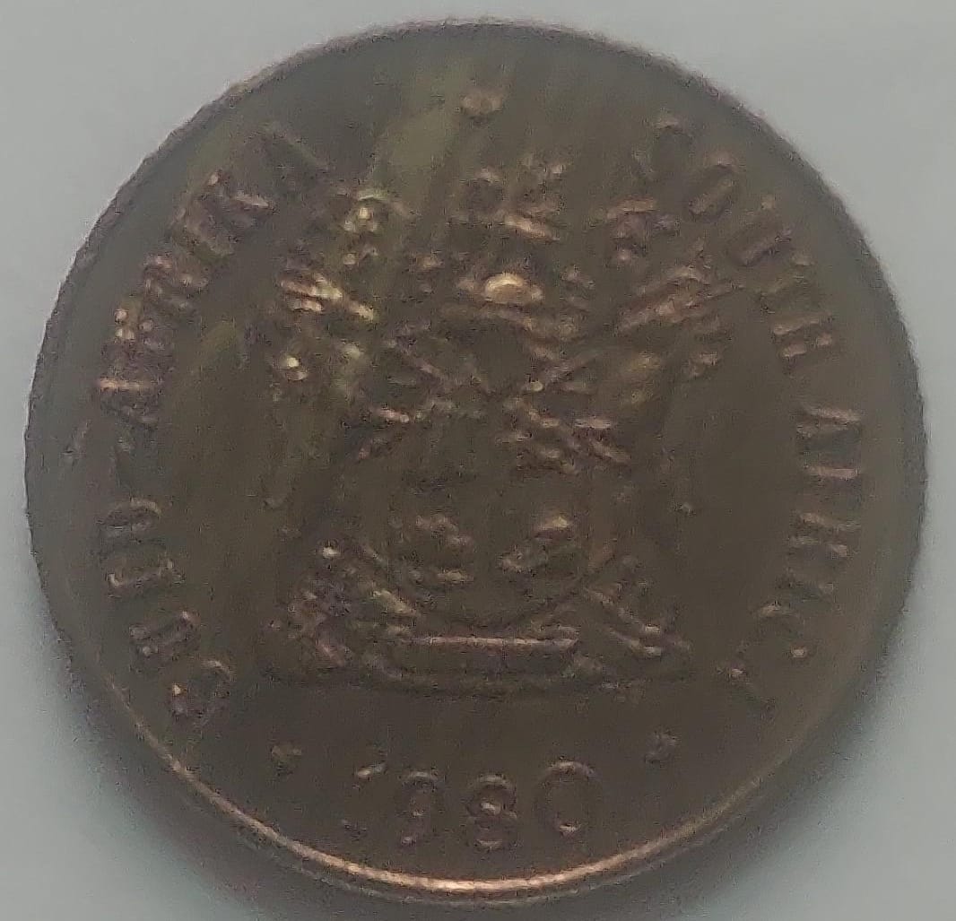 SOUTH AFRICA 1 Cent Coin 1980 (used)