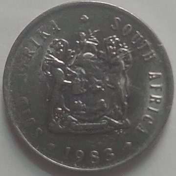 SOUTH AFRICA 5 Cent Coin 1983 (used)