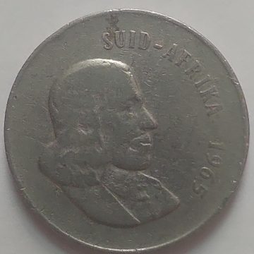 SOUTH AFRICA 20 Cent Coin 1965 (used)