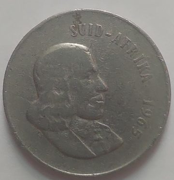 SOUTH AFRICA 20 Cent Coin 1965 (used)