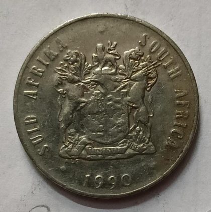 SOUTH AFRICA 20 CENT Coin 1990 (used) | Indian Postage Stamps | Indian Coins | Old Indian Currency | Rare Indian Coins | Numismatic Collection India