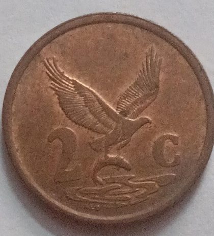 SOUTH AFRICA 2 CENT Coin 1999 (used) | Indian Postage Stamps | Indian Coins | Old Indian Currency | Rare Indian Coins | Numismatic Collection India