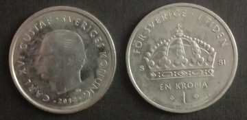 SWEDEN 1 KRONA 2012 Coin(used)