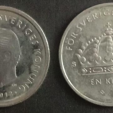 SWEDEN 1 KRONA 2012 Coin(used)