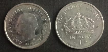 SWEDEN 1 KRONA 2012 Coin(used) | Indian Postage Stamps | Indian Coins | Old Indian Currency | Rare Indian Coins | Numismatic Collection India