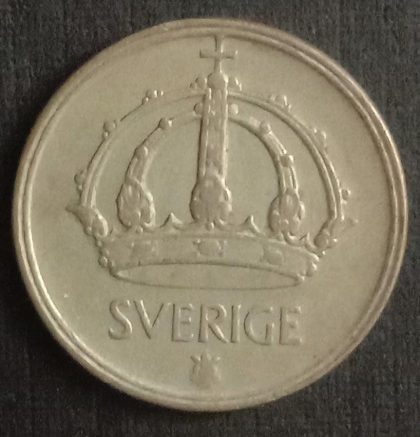 SWEDEN 25 ORE 1944 Coin(used) | Indian Postage Stamps | Indian Coins | Old Indian Currency | Rare Indian Coins | Numismatic Collection India - Image 2