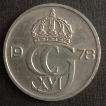 SWEDEN 50 ORE 1978 Coin(used)