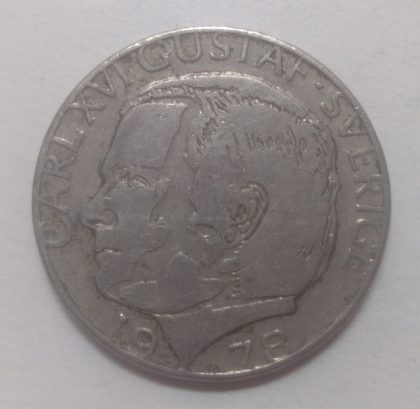 SWEDEN 1 KRONA 1978(used) | Indian Postage Stamps | Indian Coins | Old Indian Currency | Rare Indian Coins | Numismatic Collection India - Image 2