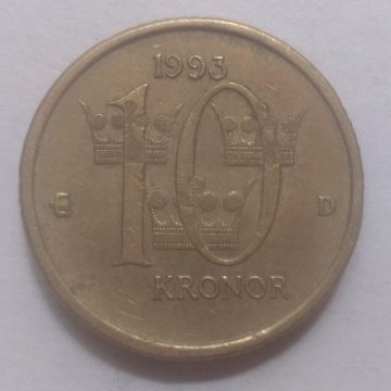 SWEDEN 10 KRONOR 1993(used)