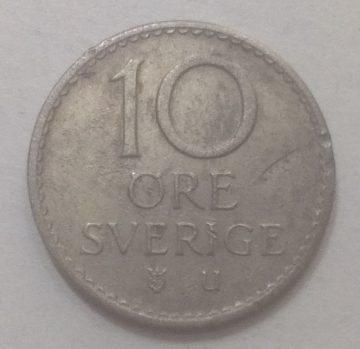 SWEDEN 10 ORE 1967(used)