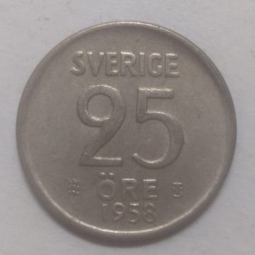 SWEDEN 25 ORE 1958(used)
