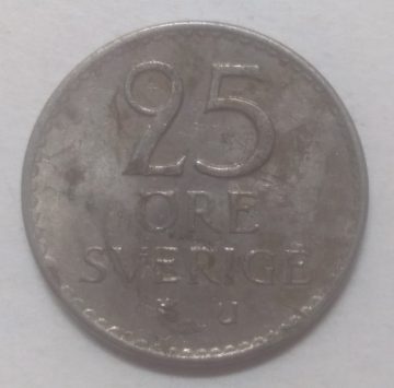 SWEDEN 25 ORE 1965(used)