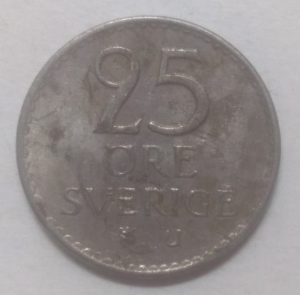 SWEDEN 25 ORE 1965(used) | Indian Postage Stamps | Indian Coins | Old Indian Currency | Rare Indian Coins | Numismatic Collection India