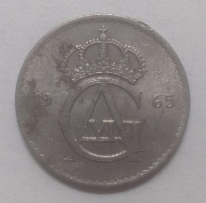 SWEDEN 25 ORE 1965(used) | Indian Postage Stamps | Indian Coins | Old Indian Currency | Rare Indian Coins | Numismatic Collection India - Image 2