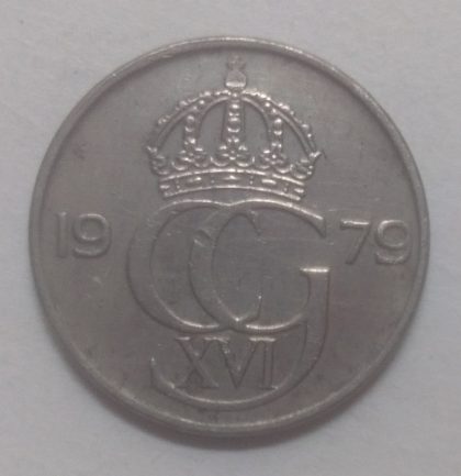 SWEDEN 25 ORE 1979(used) | Indian Postage Stamps | Indian Coins | Old Indian Currency | Rare Indian Coins | Numismatic Collection India - Image 2