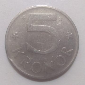 SWEDEN 5 KRONOR 1982(used)