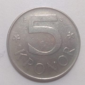SWEDEN 5 KRONOR 1983(used)